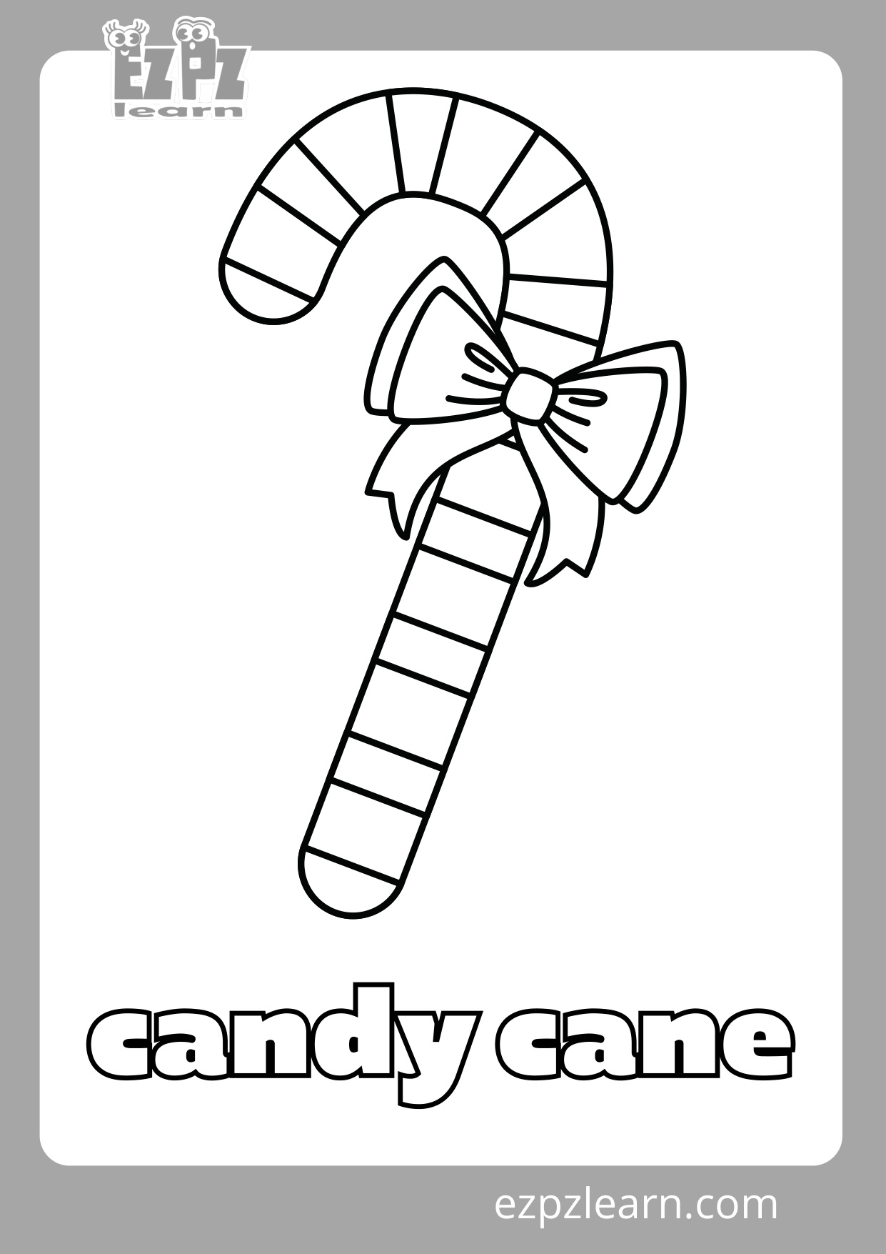 Предварительный просмотр раскраски Candy Cane Diratuls Liets