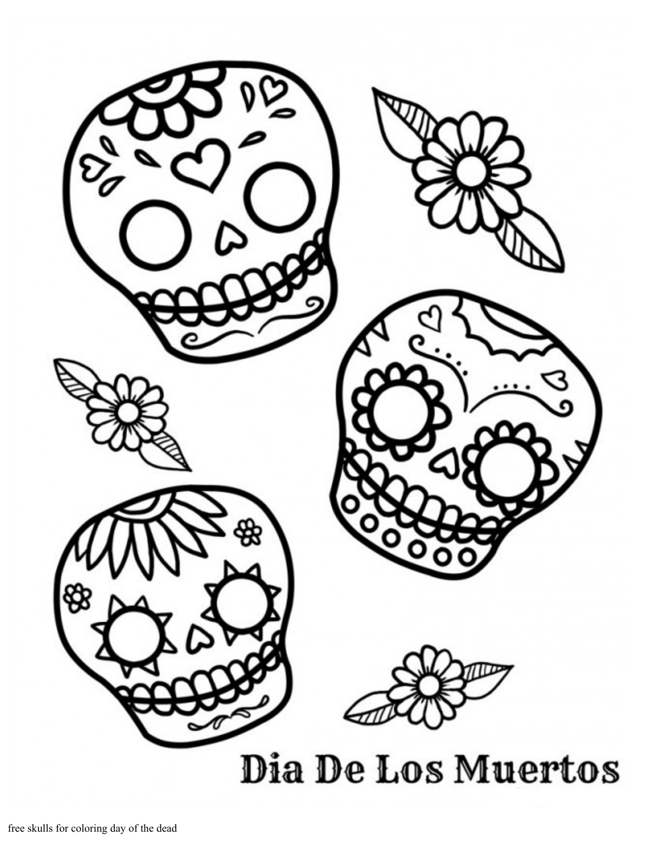 Предварительный просмотр раскраски Раскраска Dia de los muertos