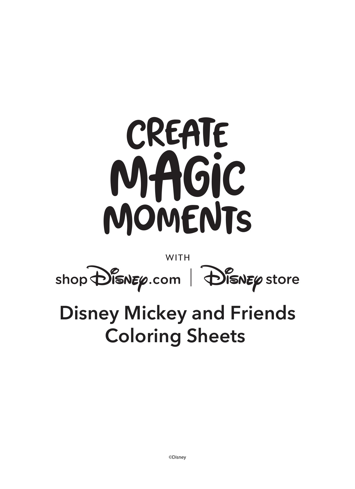 Предварительный просмотр раскраски Раскраски Mickey и Minnie