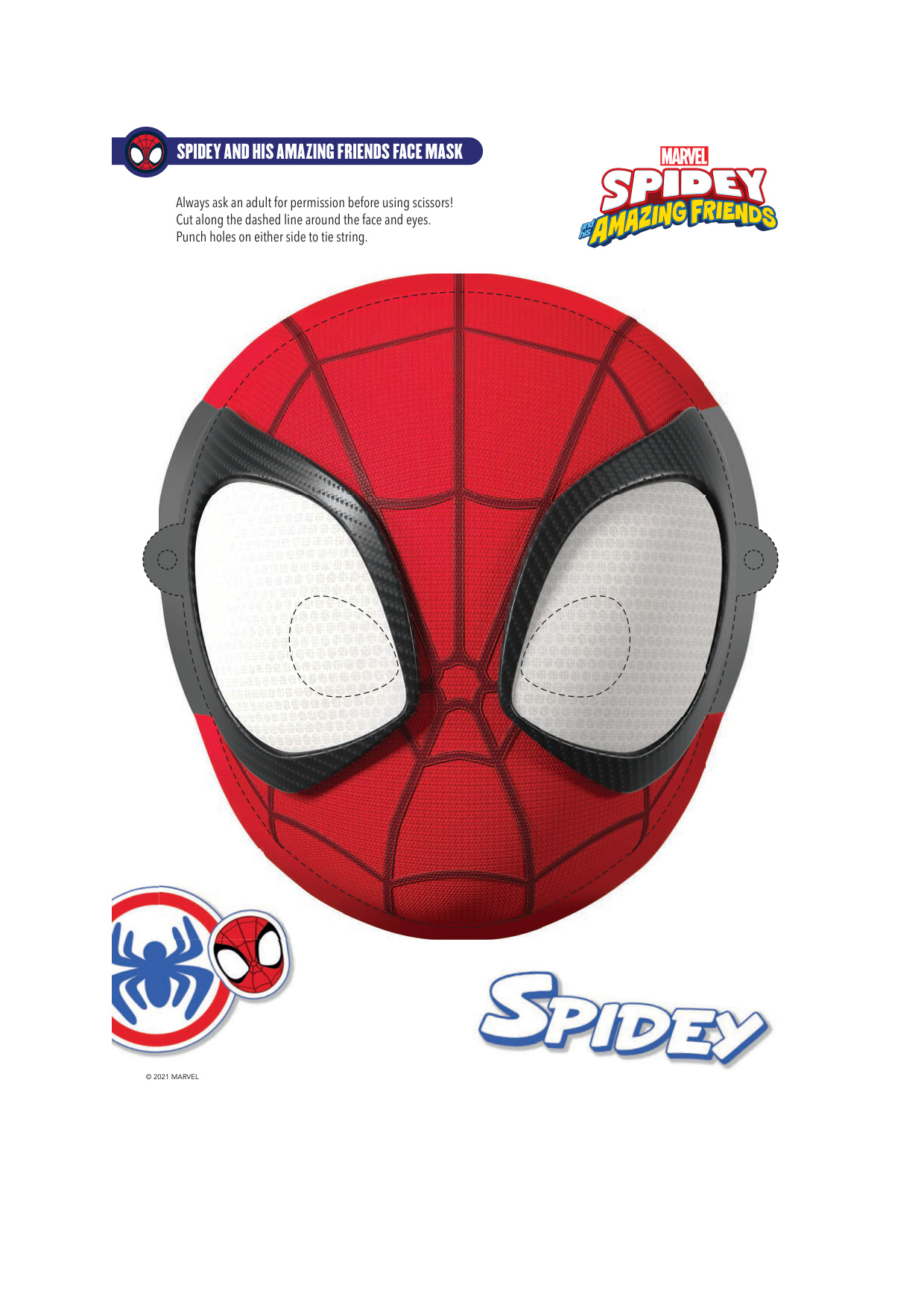 Предварительный просмотр раскраски Spidey Coloring