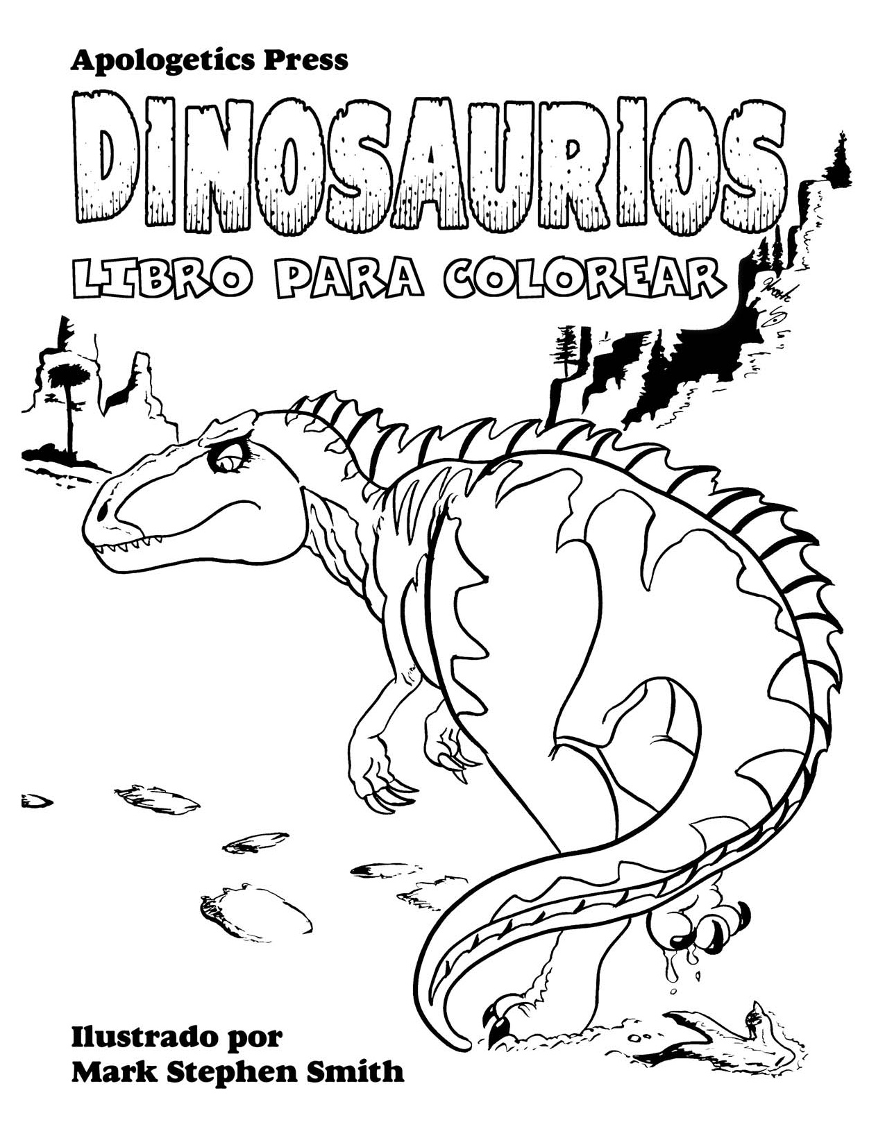 Предварительный просмотр раскраски T rex animado para colorear
