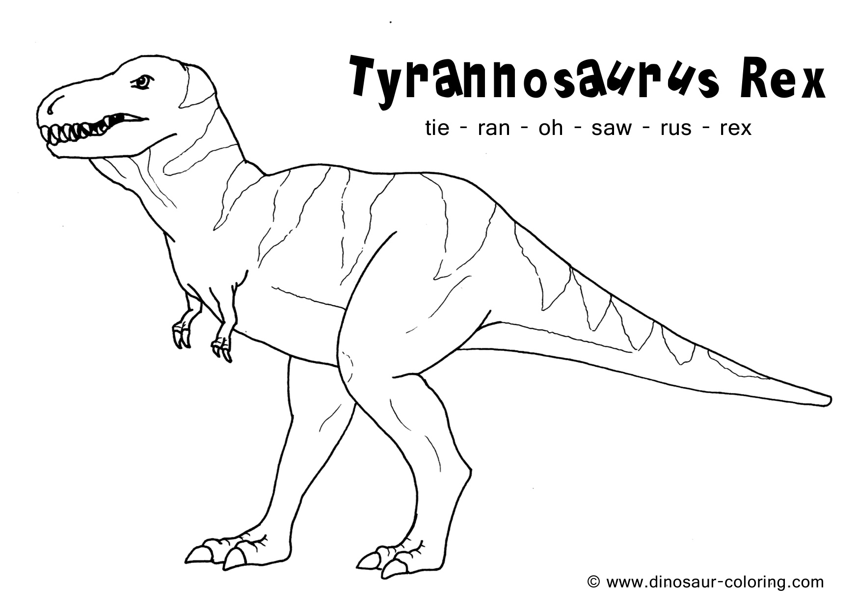Предварительный просмотр раскраски T Rex раскраски